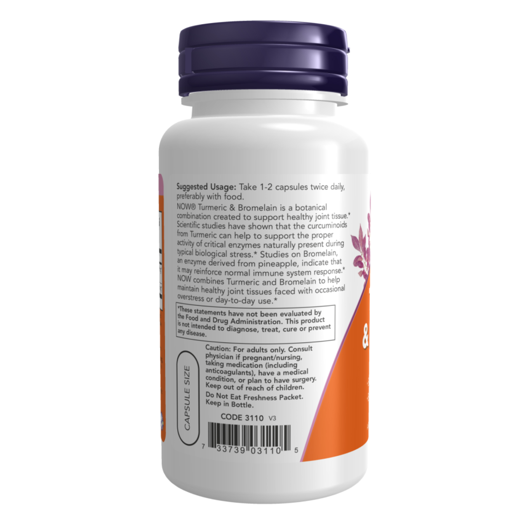 Now Foods Turmeric & Bromelain - 90 vcaps 2022-10-2620