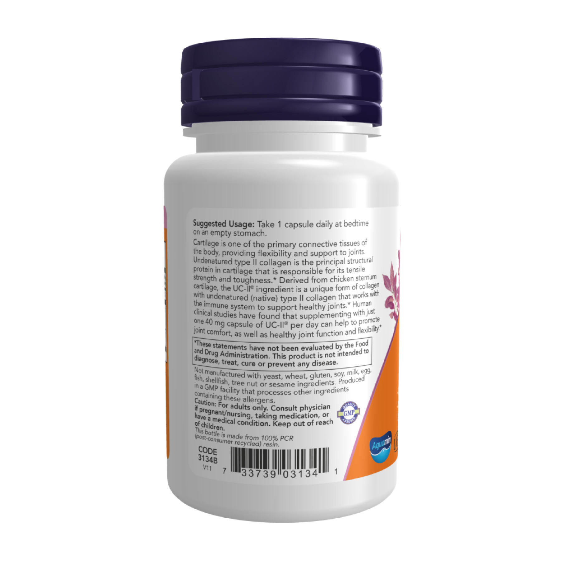 Now Foods UC-II® Type II Collagen 40mg - 120 vcaps 2023-10-2822