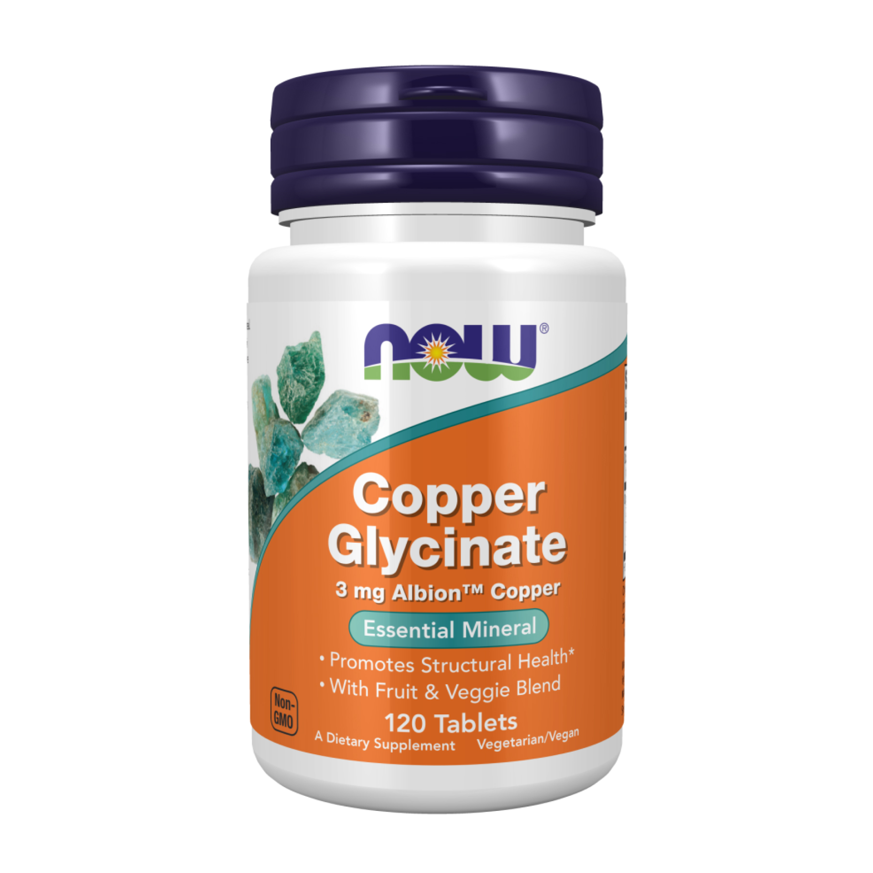 Now Foods Copper Glycinate 3mg - 120 tabs 2023-10-3096