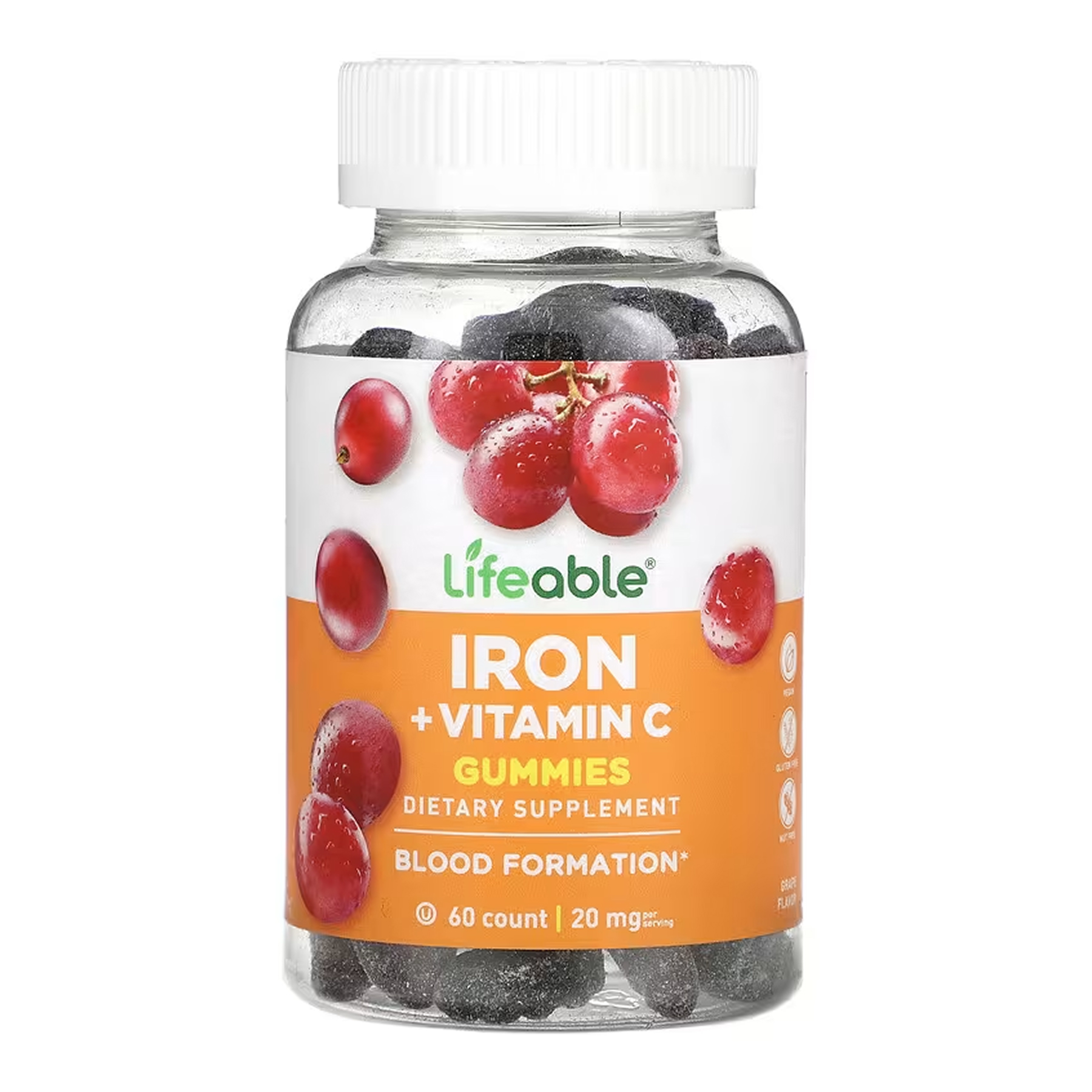 Lifeable Iron + Vitamin C Adult - 60 gummies 2023-10-7278