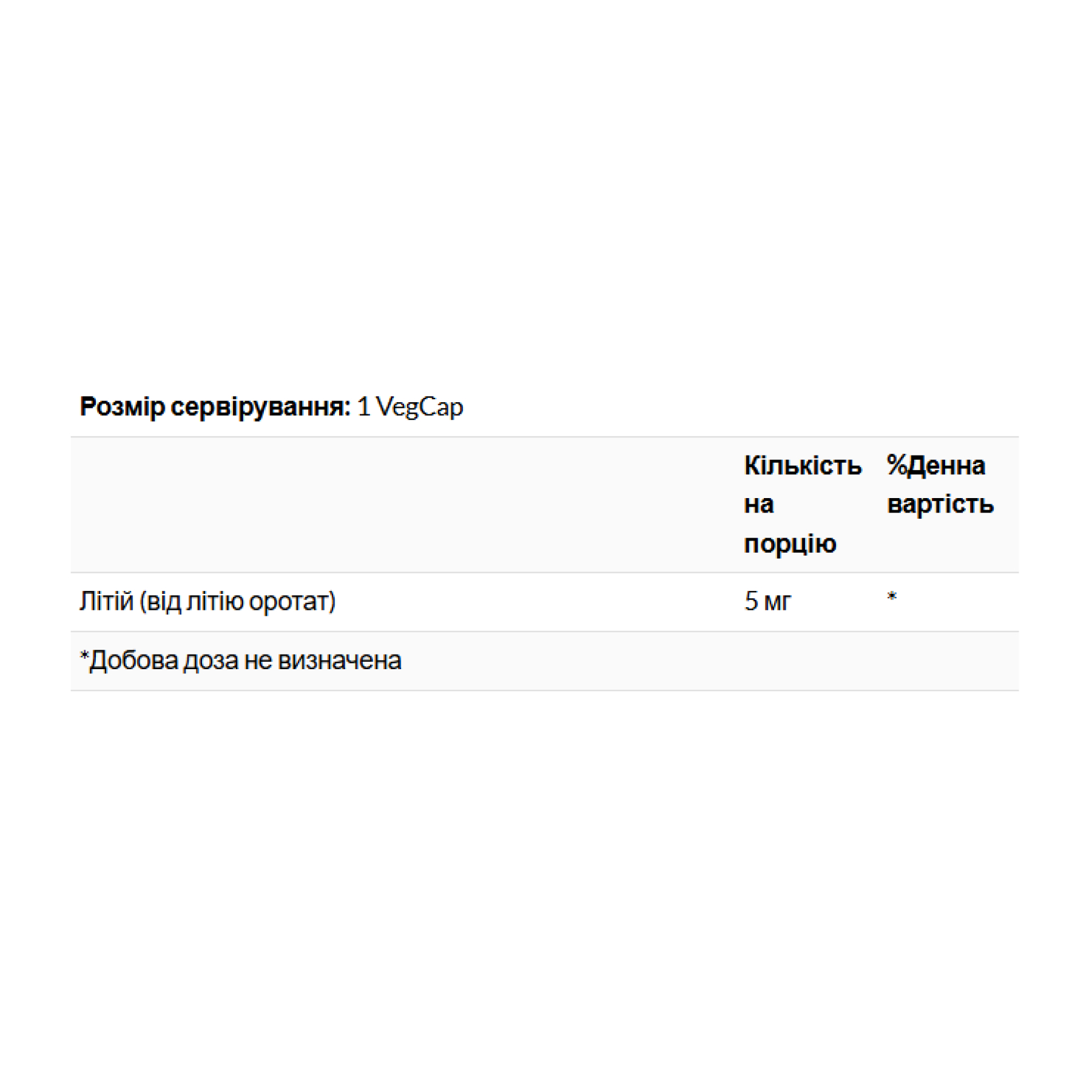 KAL Lithium Orotate 5mg - 120 vcaps 2023-10-5196