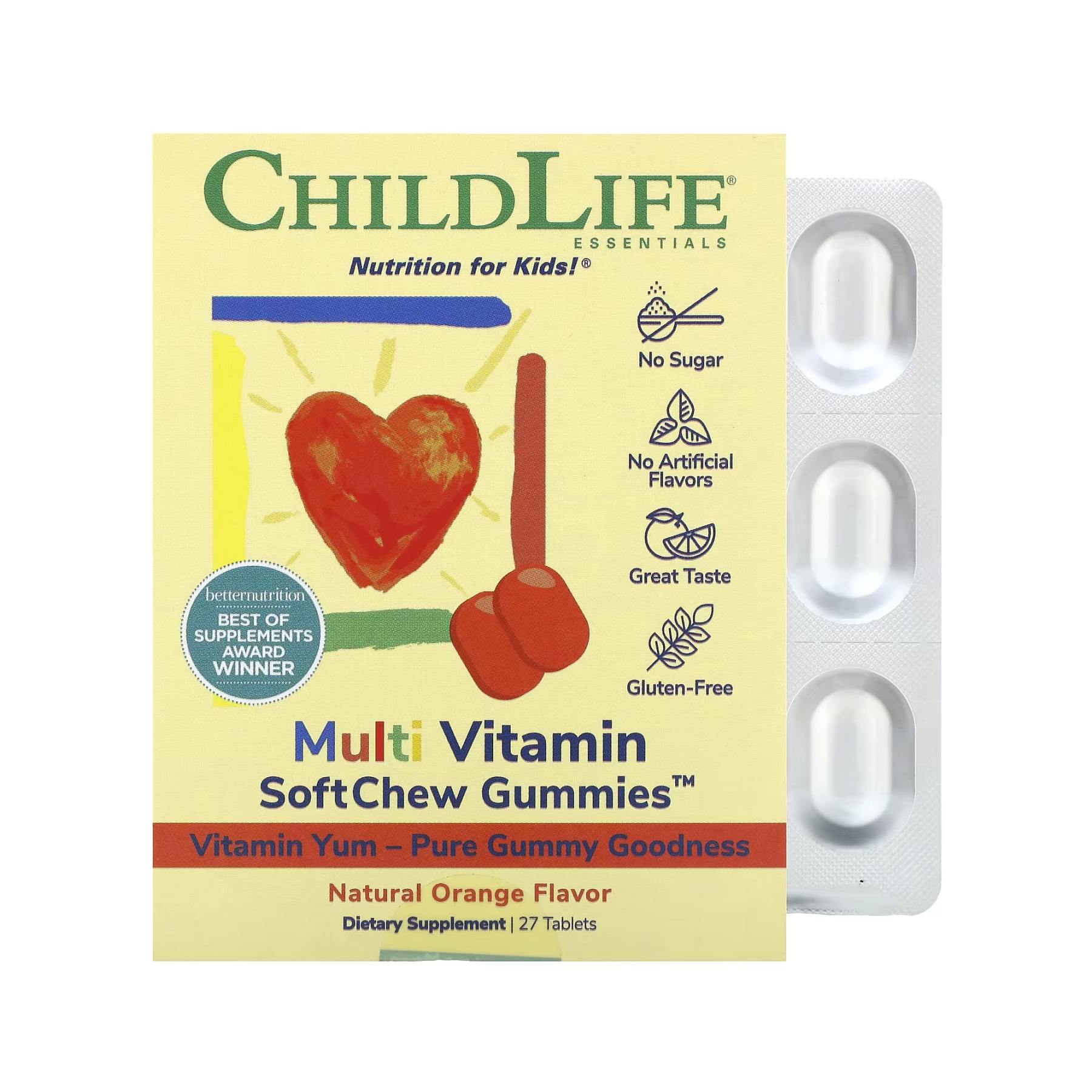 ChildLife Essentials Multi Vitamin SoftChew Gummies - 27 tabs 2023-10-3467