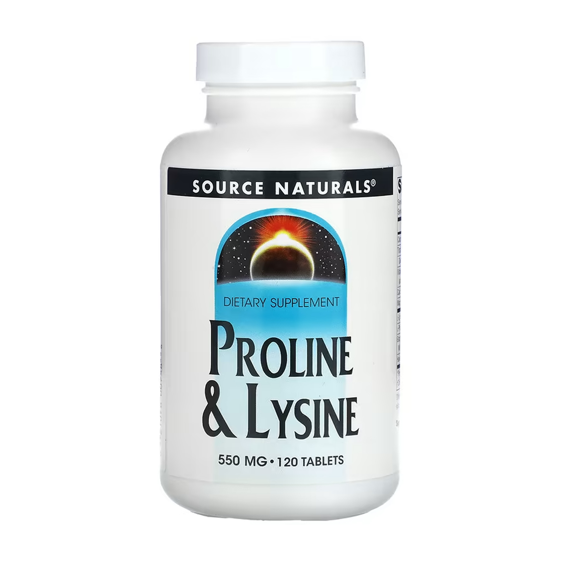 Source Naturals Proline & Lysine 550 mg - 120 tabs 2023-10-6140