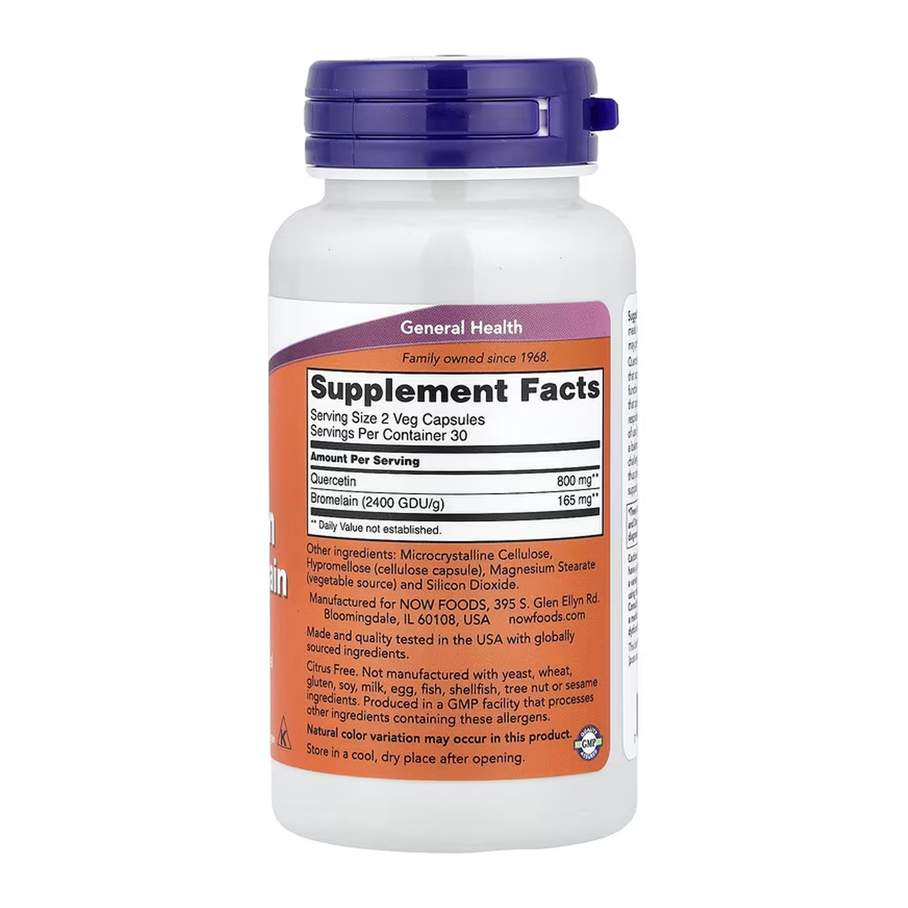 Now Foods Quercetin with Bromelain - 60 vcaps 2023-10-7736