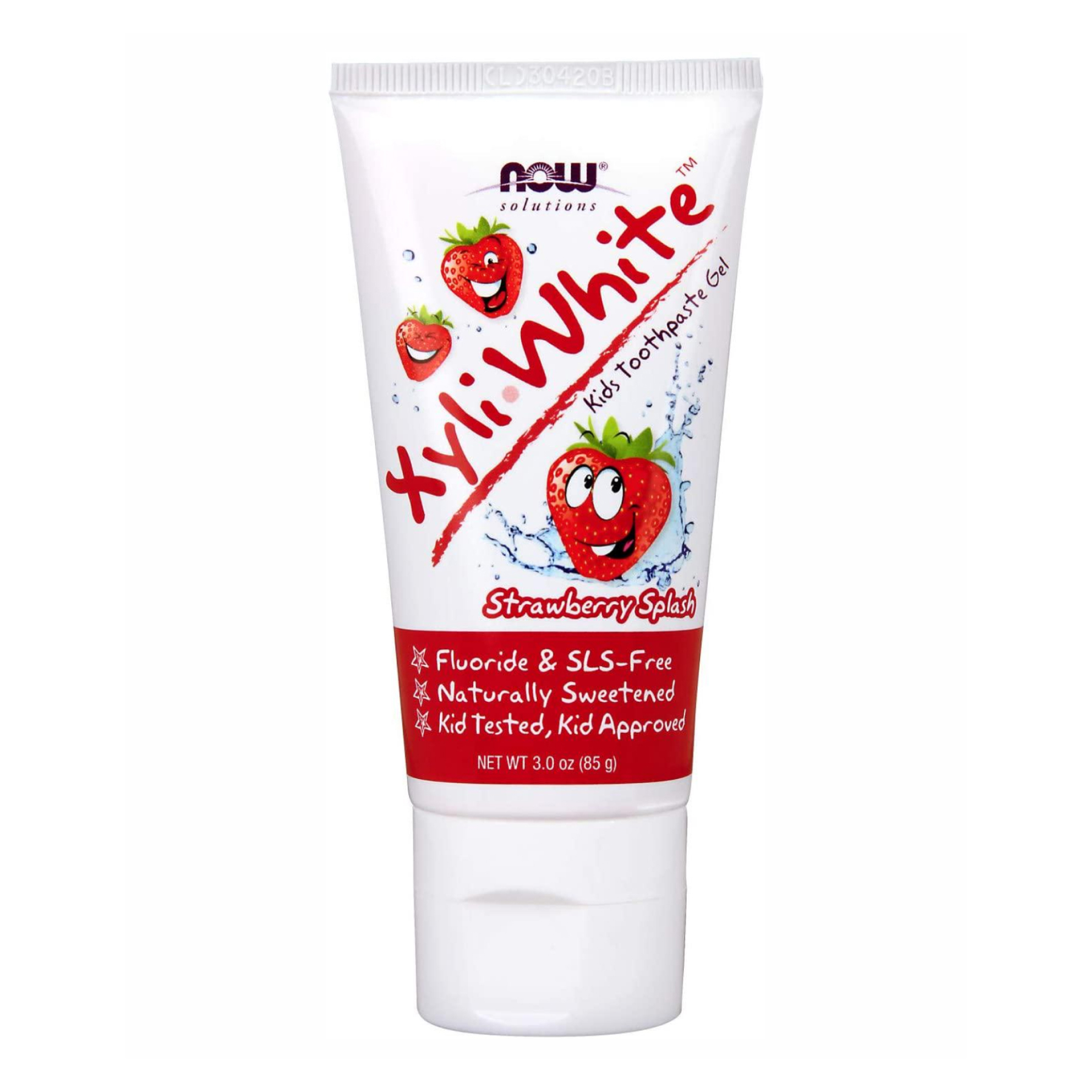 Now Foods Xyli White kids toothpaste gel - 85 g strawberry splash 100-62-8610448-20