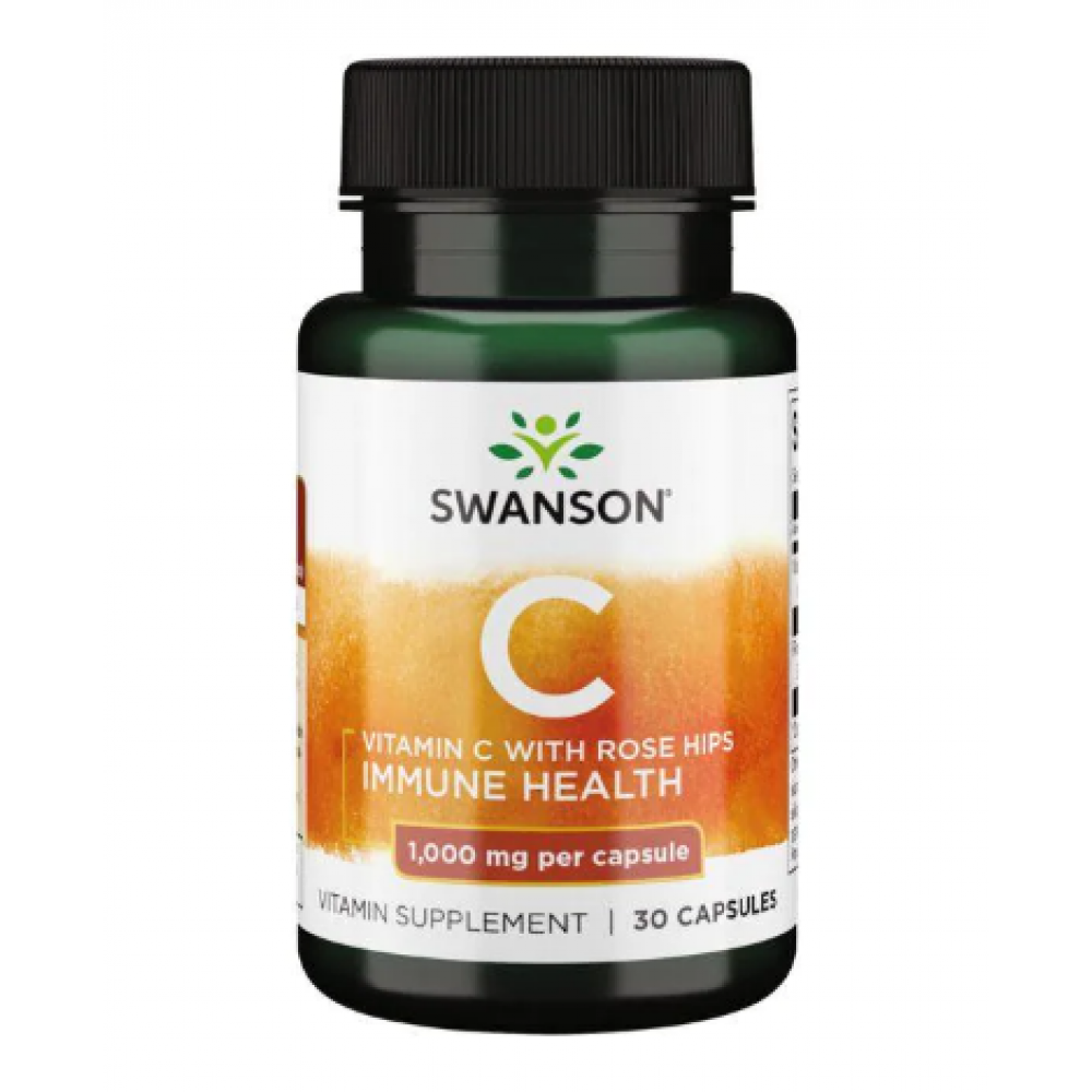 Swanson Vitamin C Rose Hips 1000mg - 30caps 100-26-2567087-20