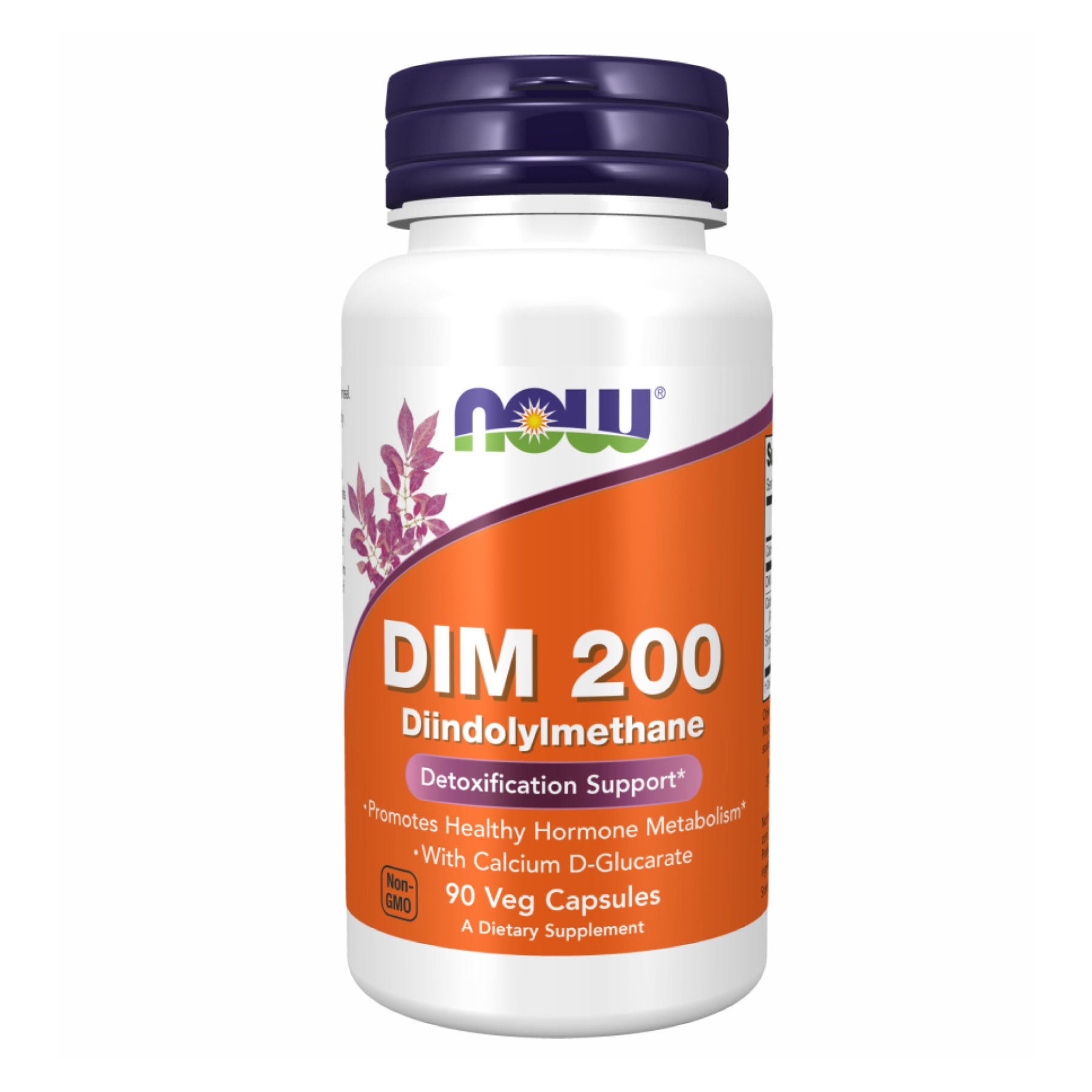 Now Foods DIM 200 w/Calcium D-Glucarate - 90 vcaps 2022-10-0694