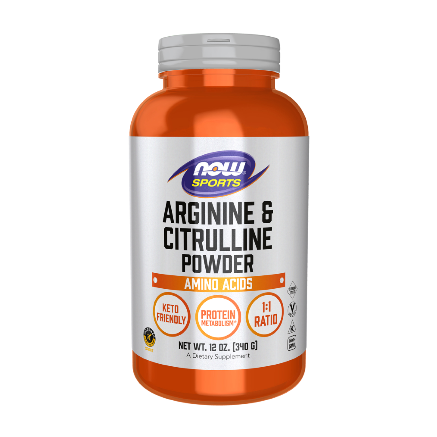 Now Foods Arginine & Citrulline Powder - 340g 2023-10-4520