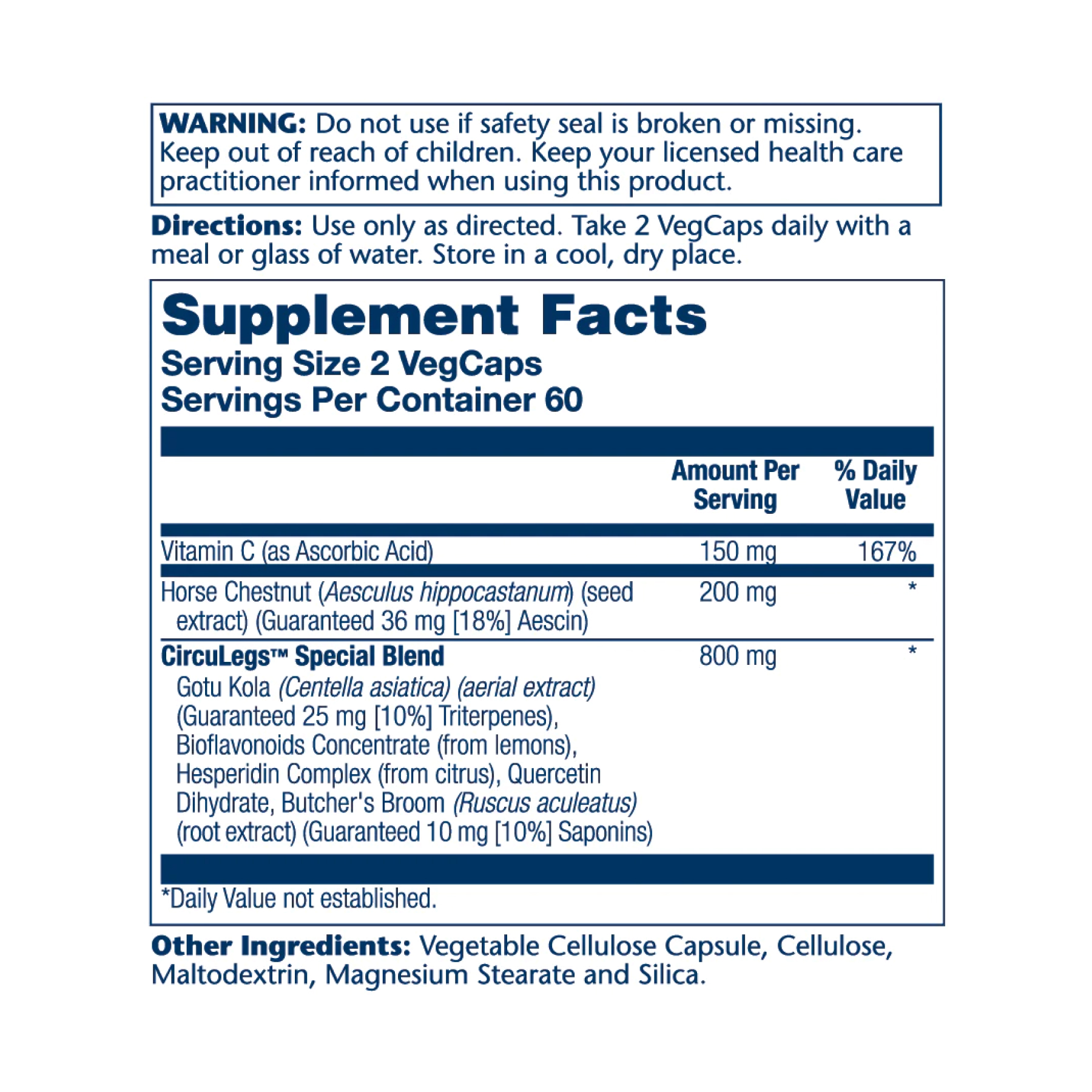 Solaray CircuLegs Circulation Support 200mg - 120 vcaps 2023-10-2412