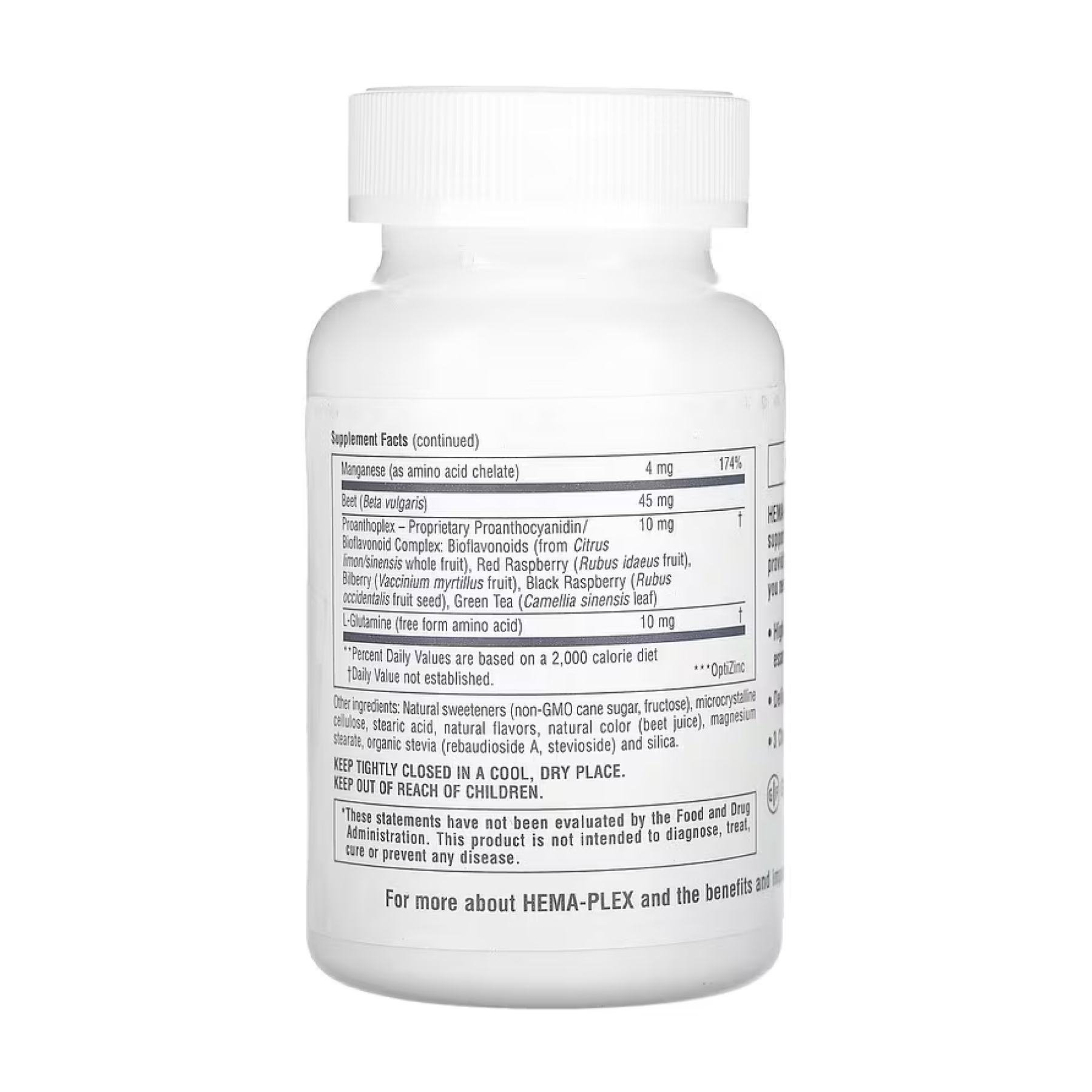 Nature's Plus Hema-Plex - 60 chewable tabs 2023-10-4411
