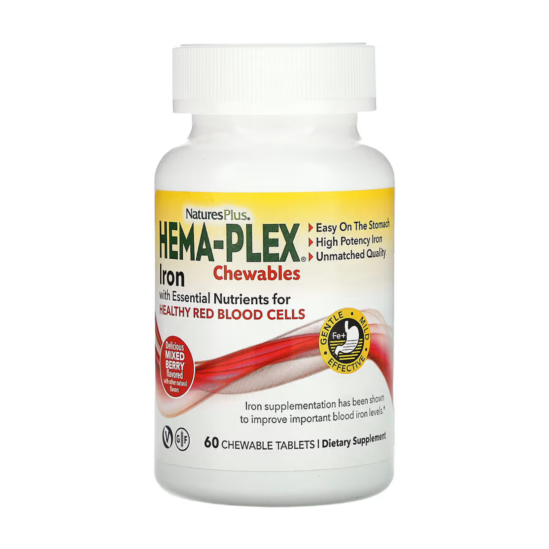 Nature's Plus Hema-Plex - 60 chewable tabs 2023-10-4411