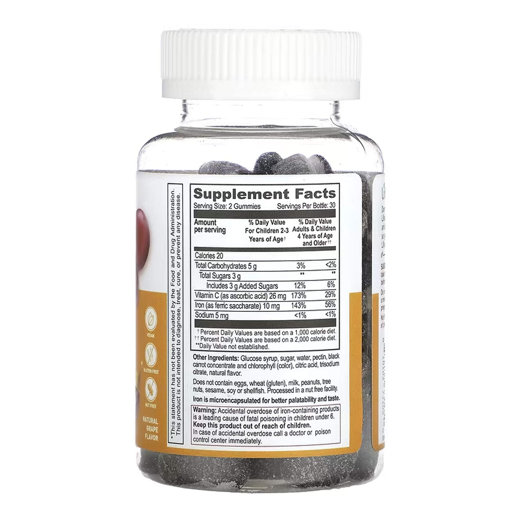 Lifeable Iron + Vitamin C Kids - 60 gummies 2023-10-7279