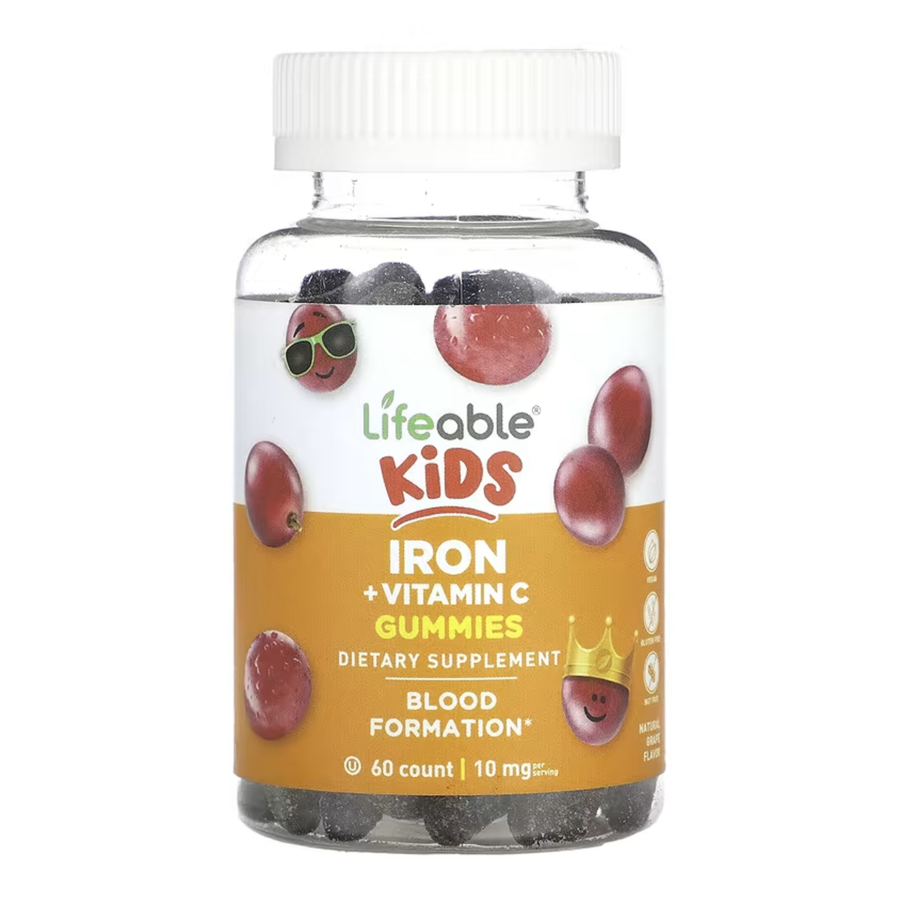 Lifeable Iron + Vitamin C Kids - 60 gummies 2023-10-7279