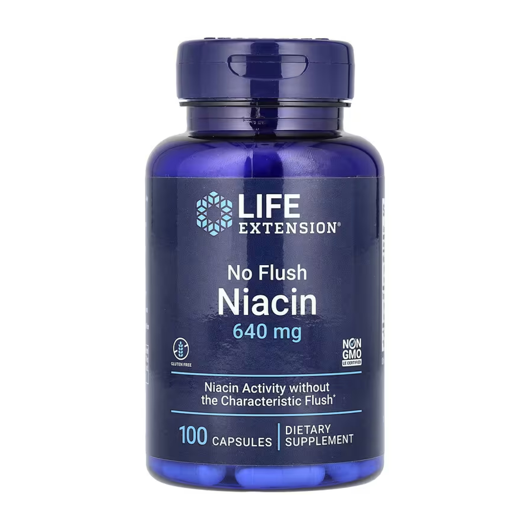 Life Extension No Flush Niacin 640 mg - 100 caps 2023-10-5197