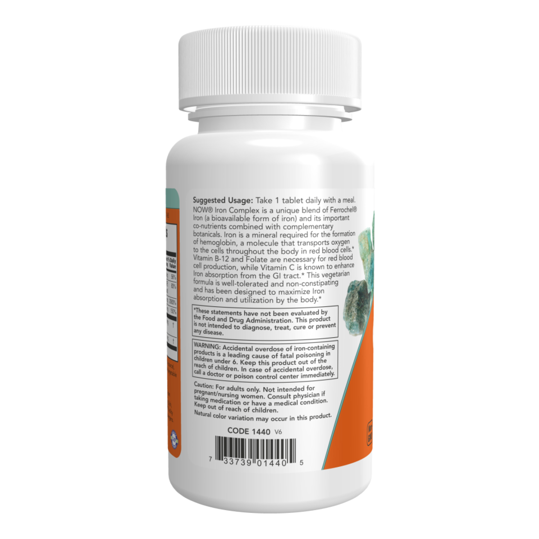 Now Foods Iron Complex - 100 tabs 2022-10-0644