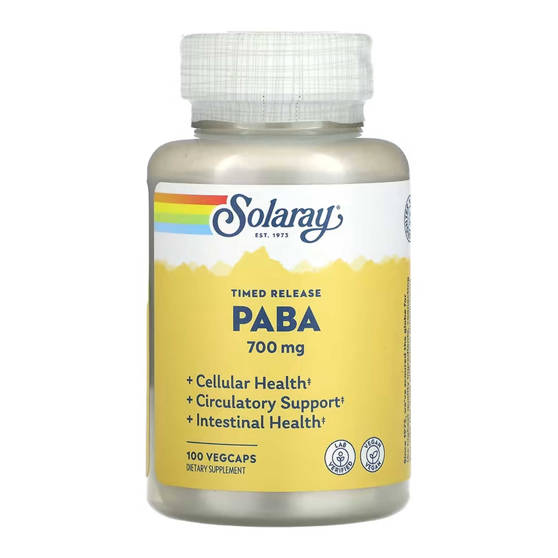 Solaray PABA 700mg - 100 vcaps 2023-10-6876