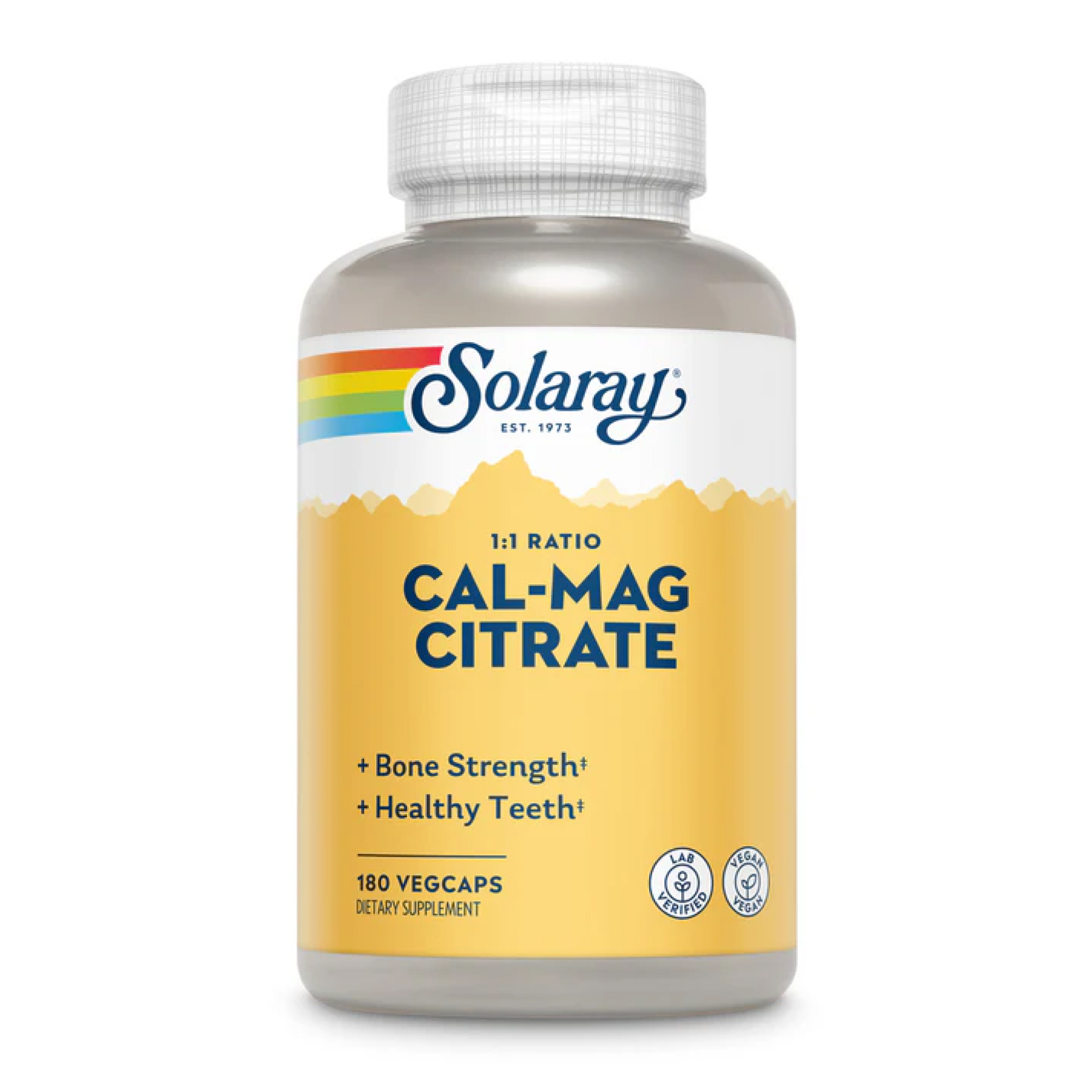 Solaray Cal-Mag Citrate - 180 veg caps 2022-10-2444