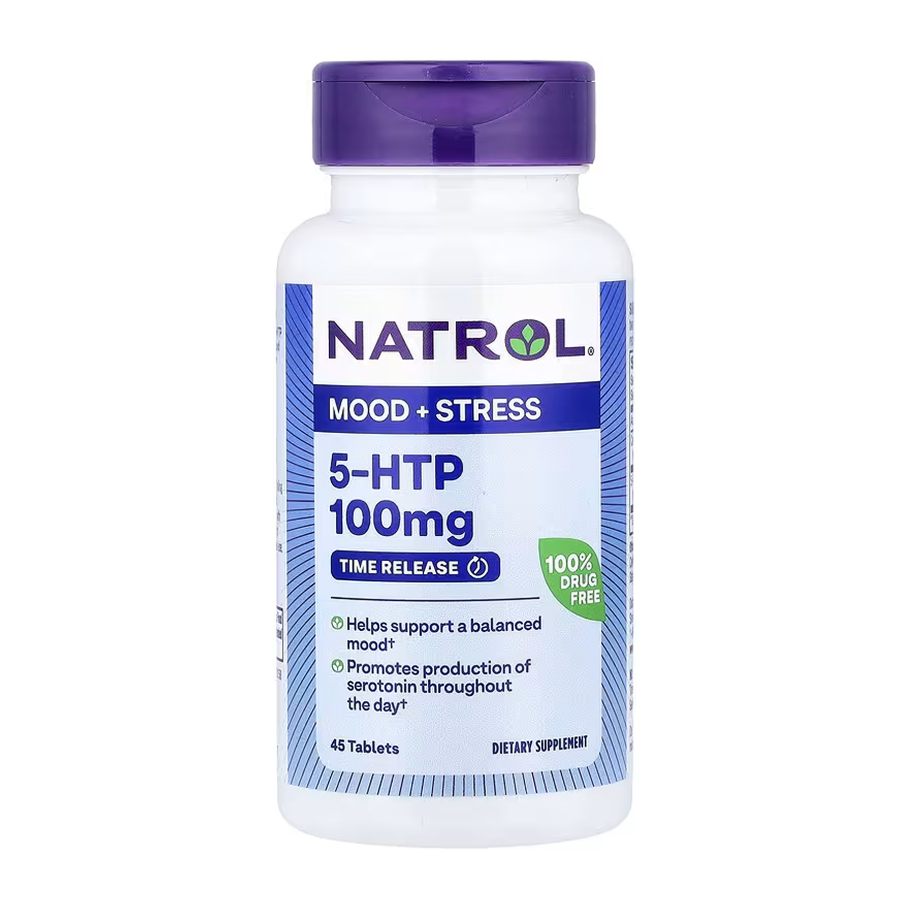 NATROL 5-HTP 100mg Time Release - 45 tabs 2023-10-6239