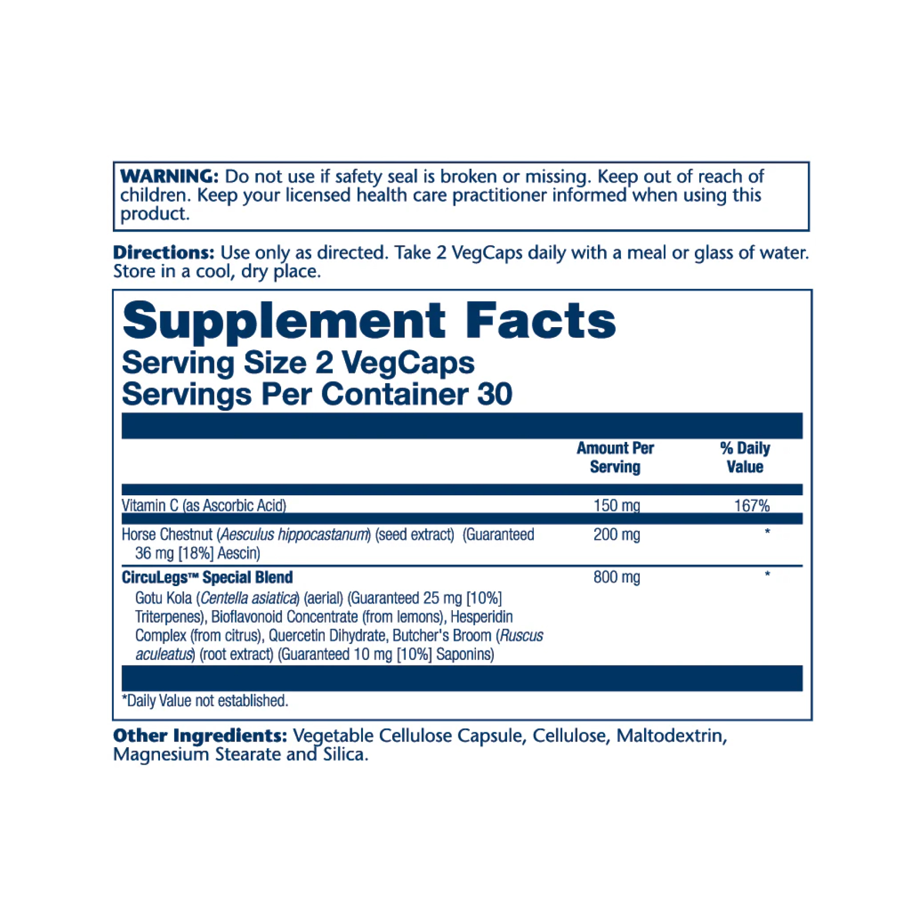 Solaray CircuLegs Circulation Support 200mg - 60 vcaps 2023-10-2413