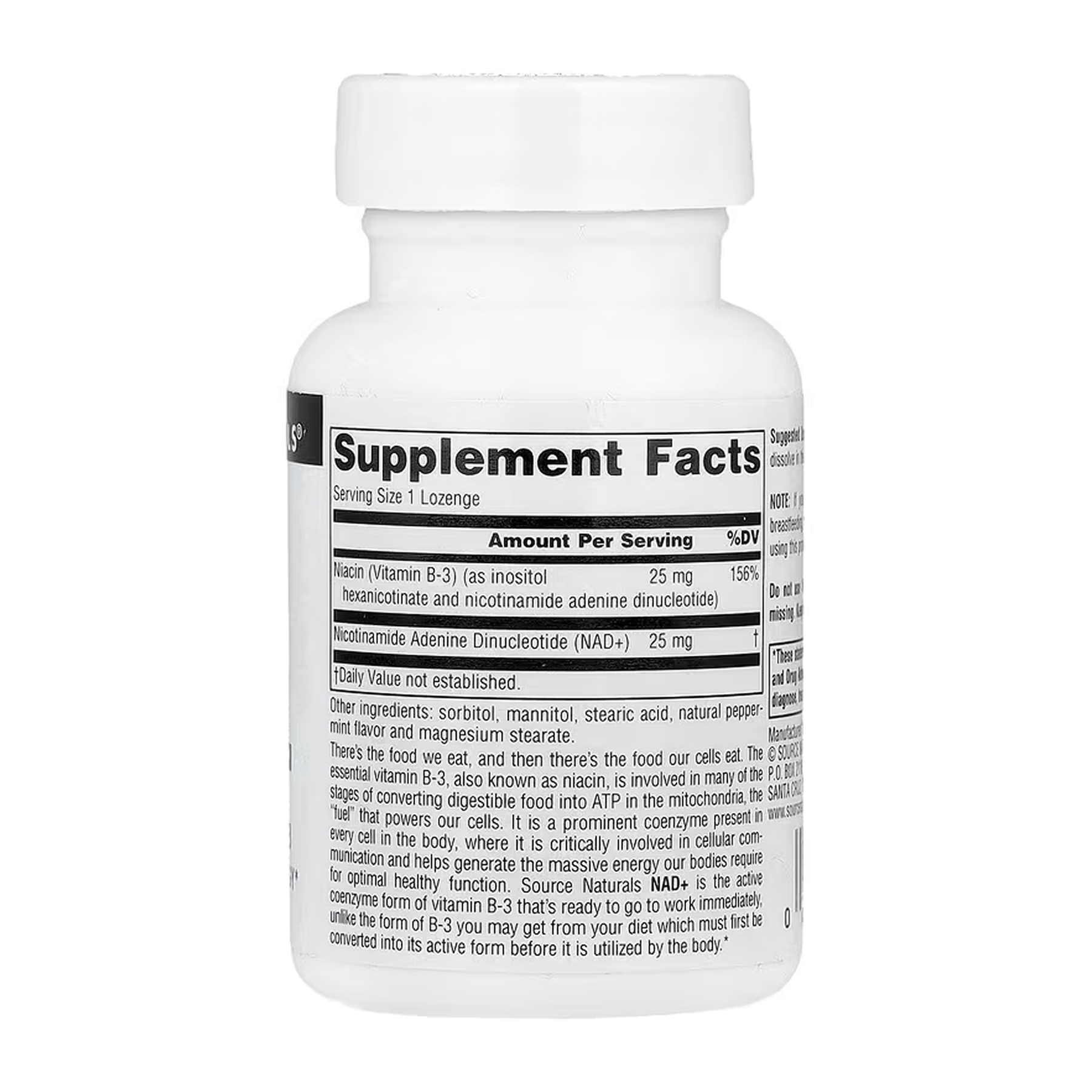 Source Naturals Coenzymated™ B-3 25 mg Peppermint - 60 lozenges 2023-10-6142