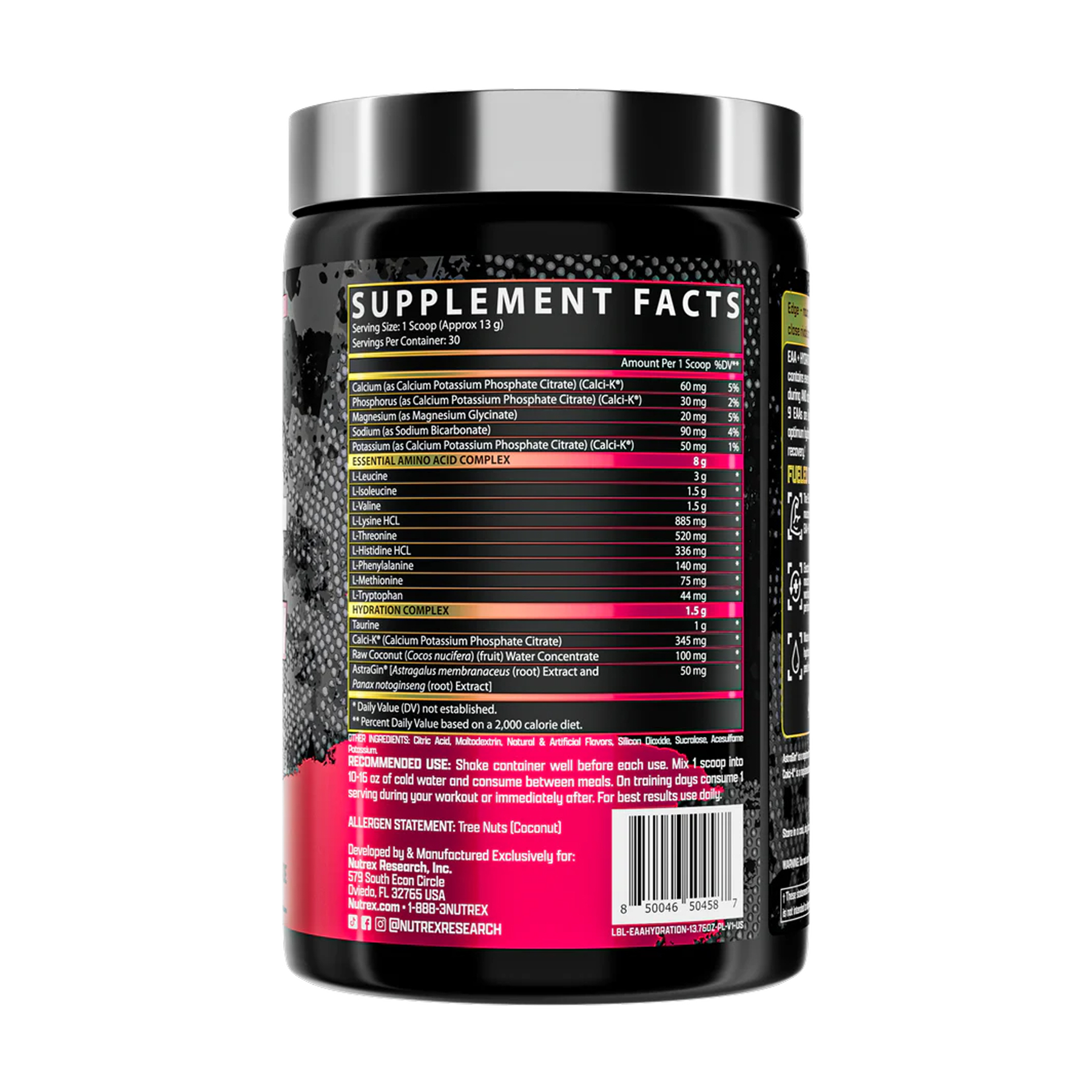 Nutrex EAA Hydration - 30srv Pink Lemonade 2023-10-6532