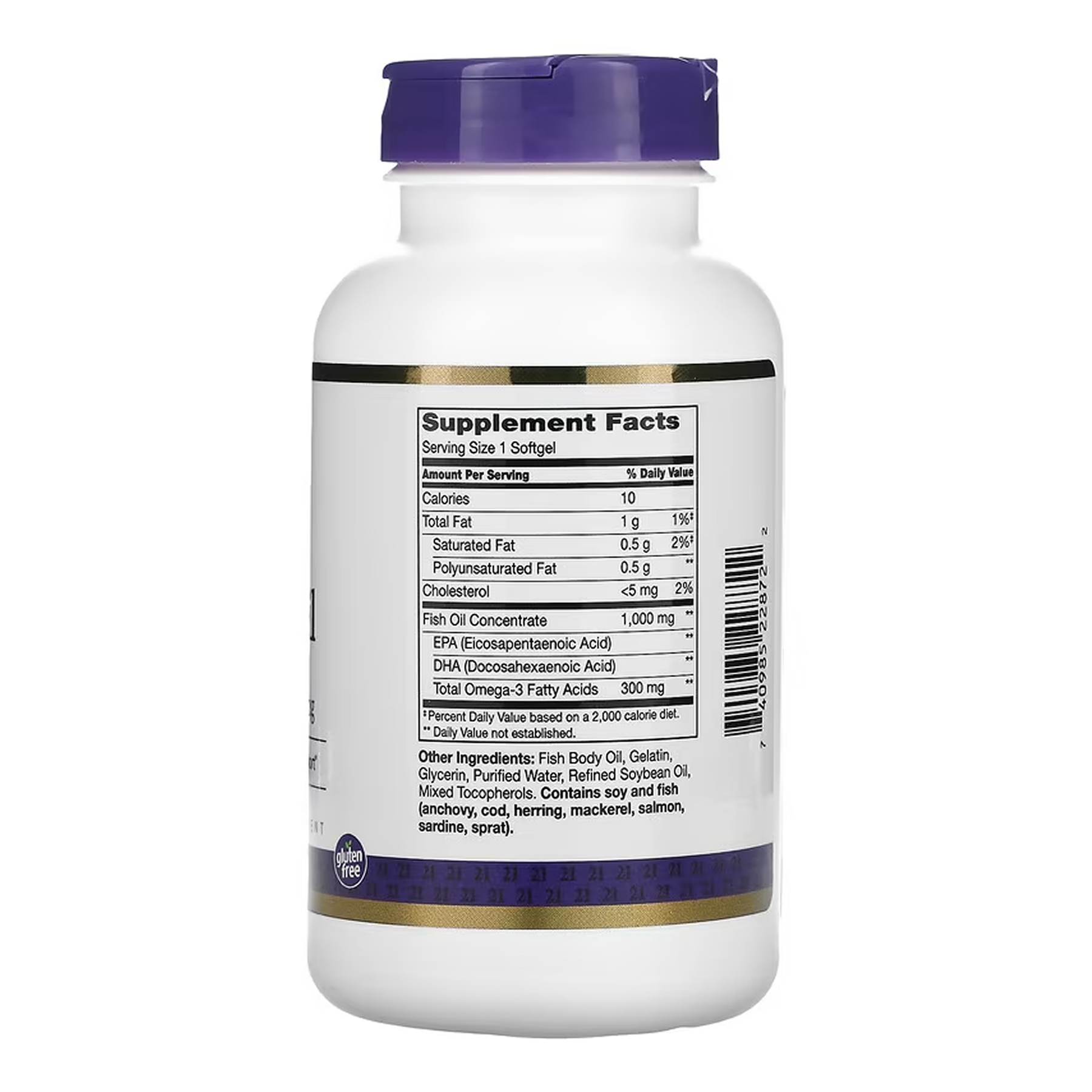 21st Century Fish Oil 1000 mg - 120 softgels 2023-10-7092