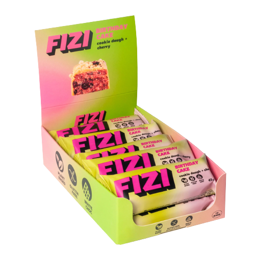 FIZI FIZI Protein Bar Box - 10x45g Cookie Dough + Chery 2022-10-0938
