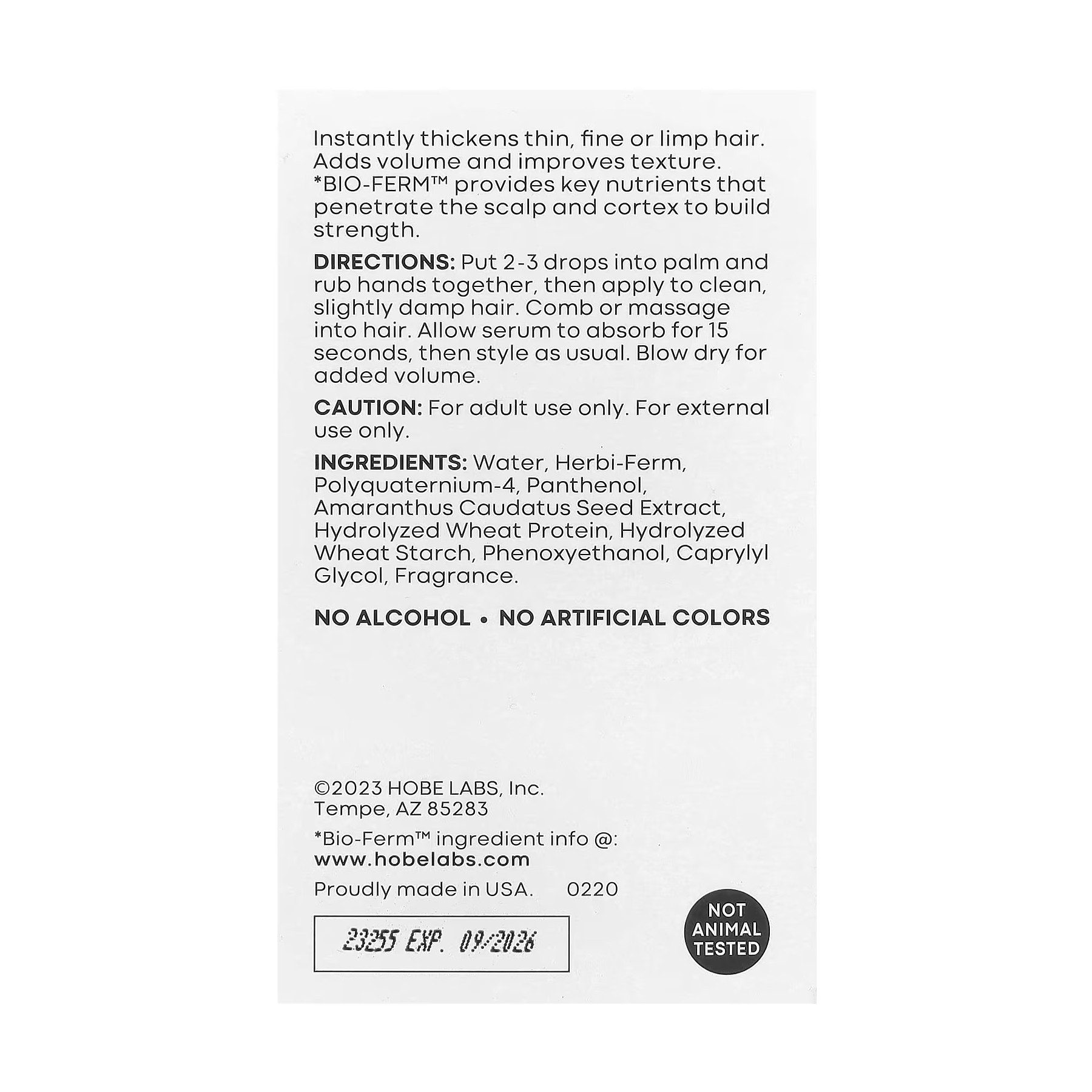 Hobe Labs Hair Thickening Serum - 59 ml 2023-10-3888