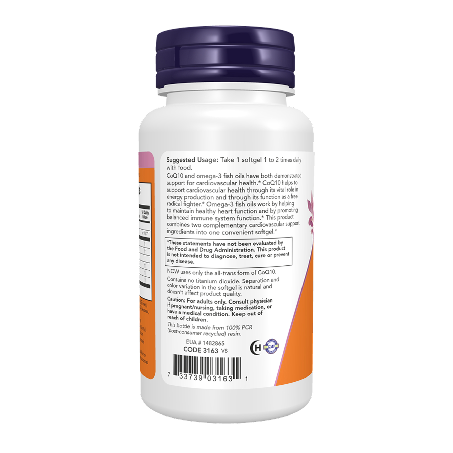 Now Foods CoQ10 60mg + Fish Oil - 120 sgels 2022-10-2623