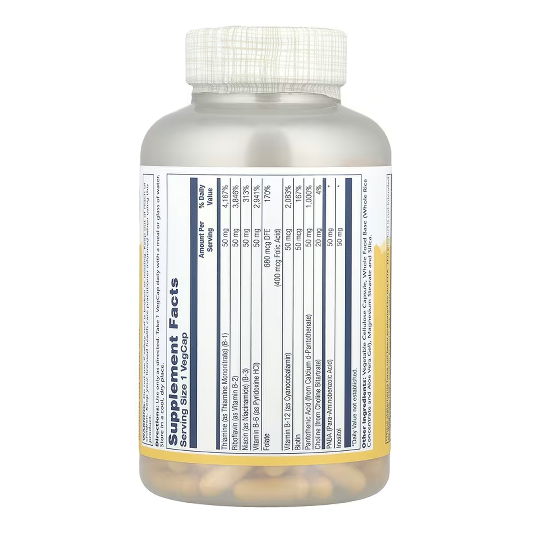 Solaray Vitamin B-Complex 50 50mg - 250 vcaps 2023-10-7414