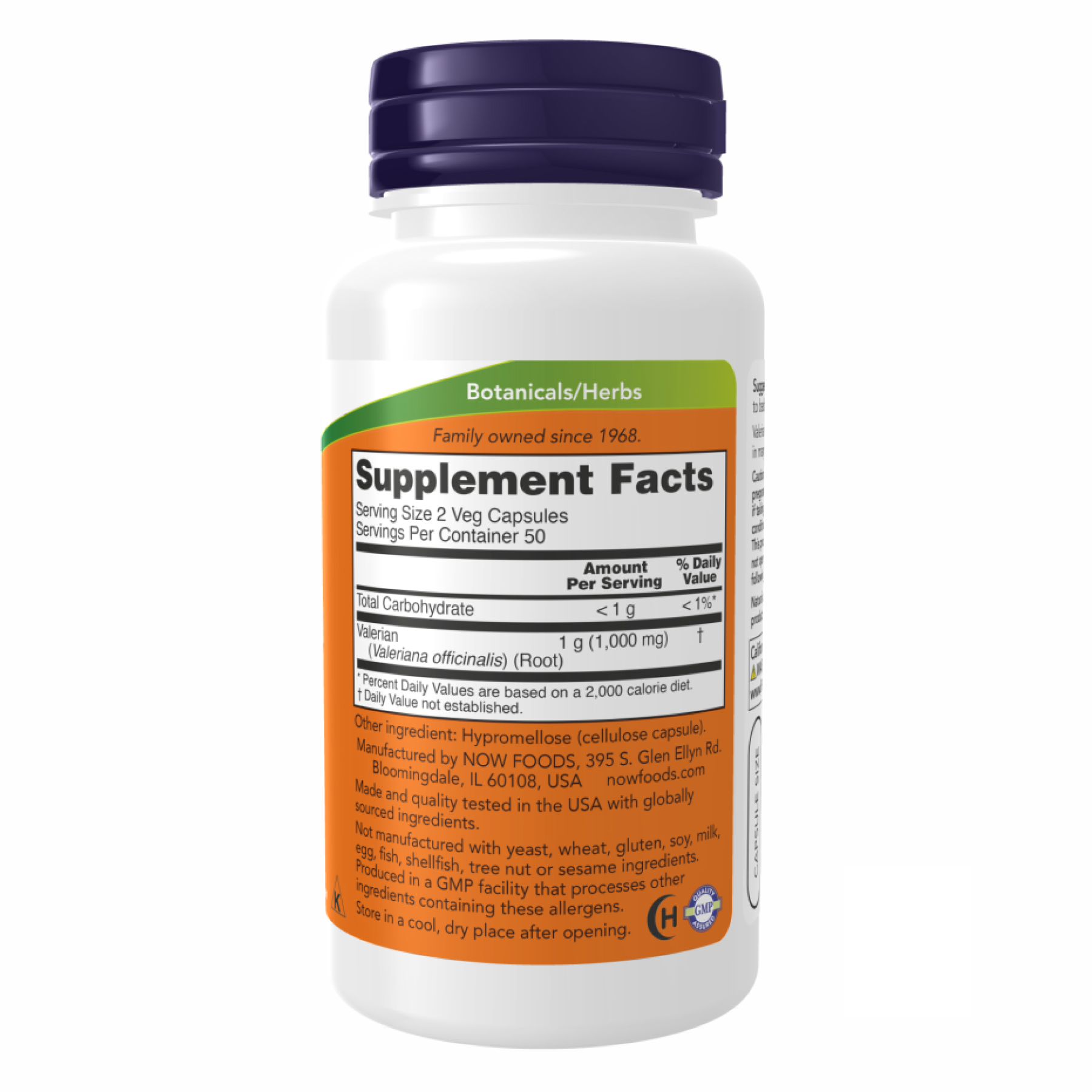 Now Foods Valerian Root 500mg - 100 vcaps 100-29-9459873-20