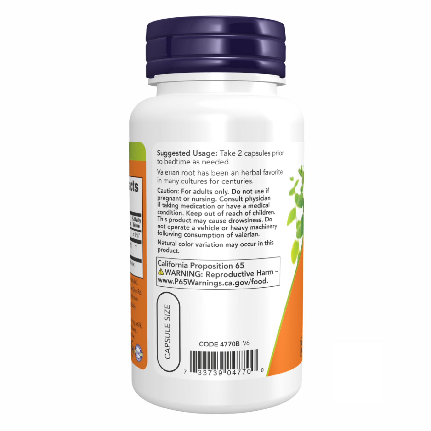 Now Foods Valerian Root 500mg - 100 vcaps 100-29-9459873-20