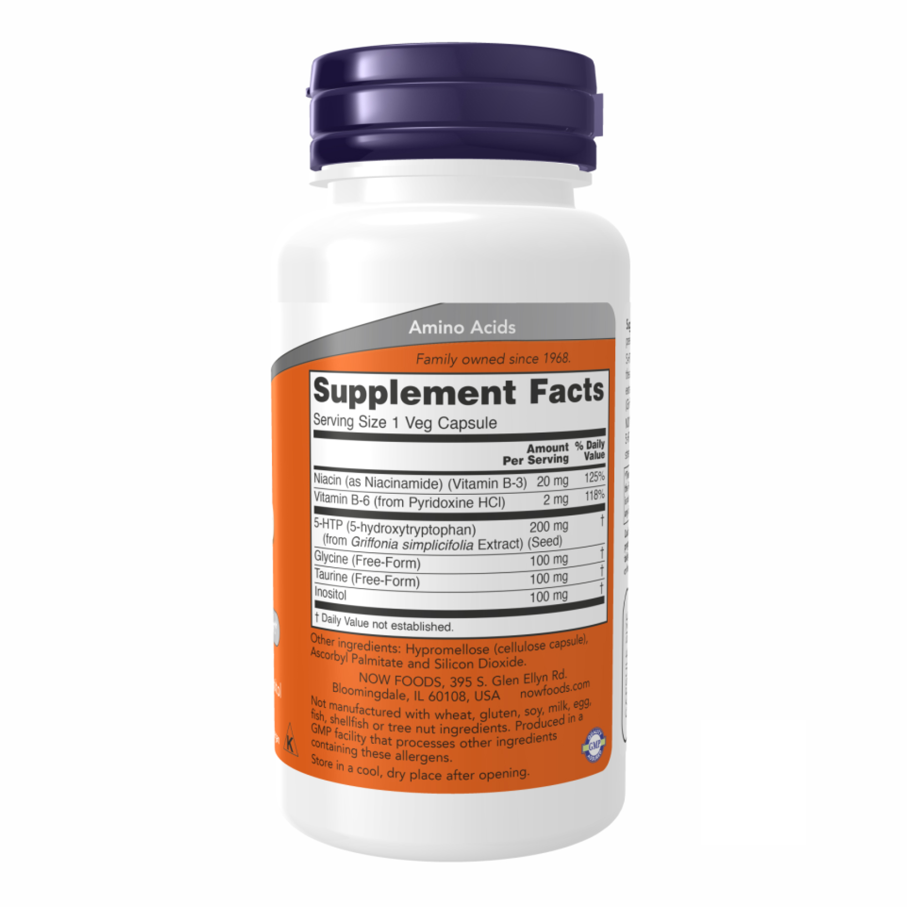 Now Foods 5-HTP 200mg - 60 vcaps 100-14-5684555-20